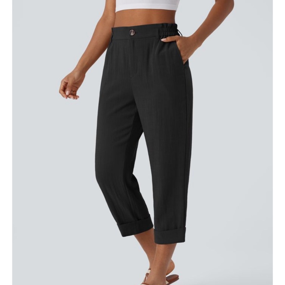 NWT Halara Cropped Linen Women's Pants